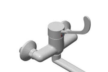 Bateria z mieszaczem jednouchwytowa naścienna