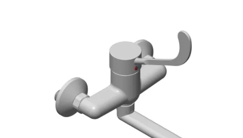 Bateria z mieszaczem jednouchwytowa naścienna